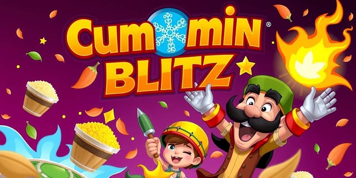 Cumin Blitz Official Cover Cumin Blitz game cover showing vibrant Indian spices and dynamic game characters in action